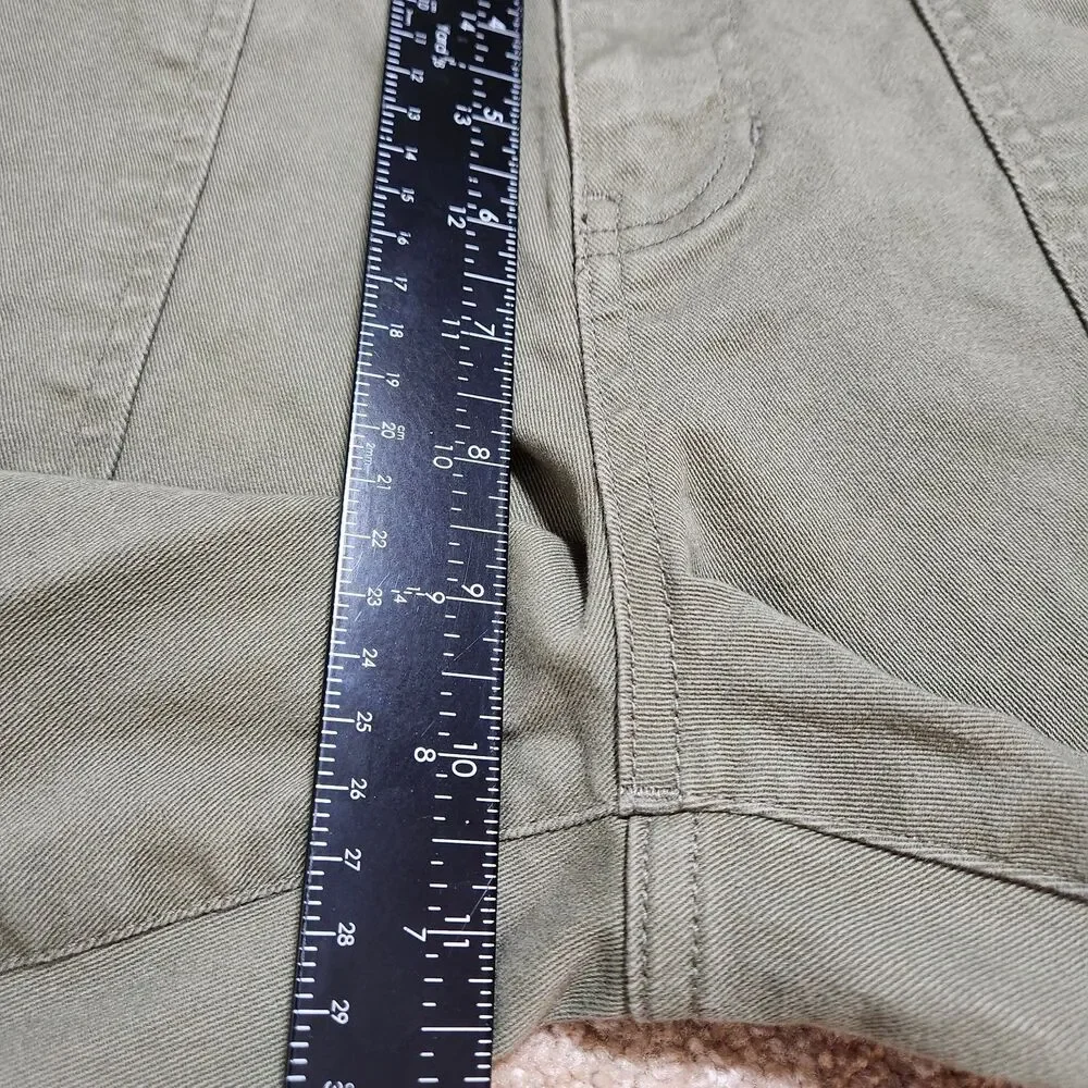 Banana Republic Chino Pants Women 10 Green Mid Rise Slim Straight